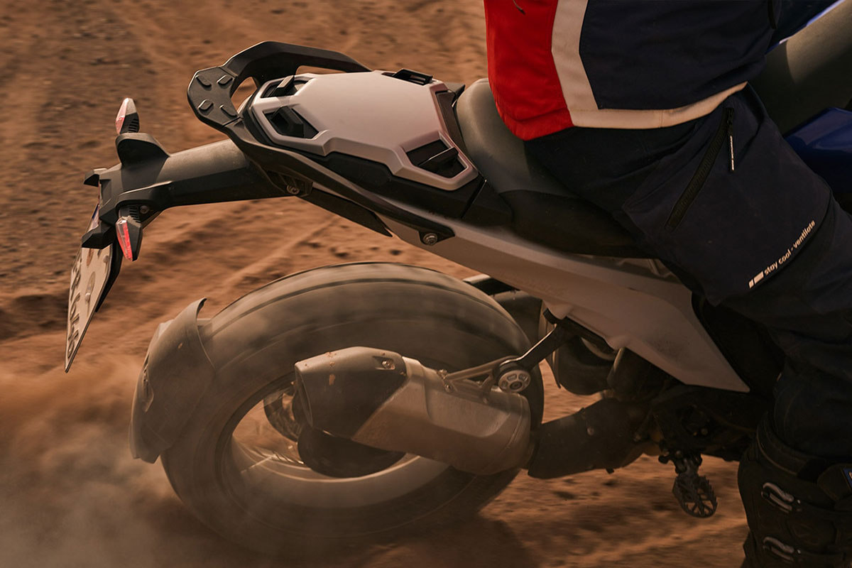 A 2025 BMW R 1300 GS Adventure tire in Riverside, CA.