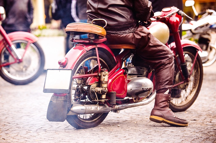 Back Vintage Motorcycle