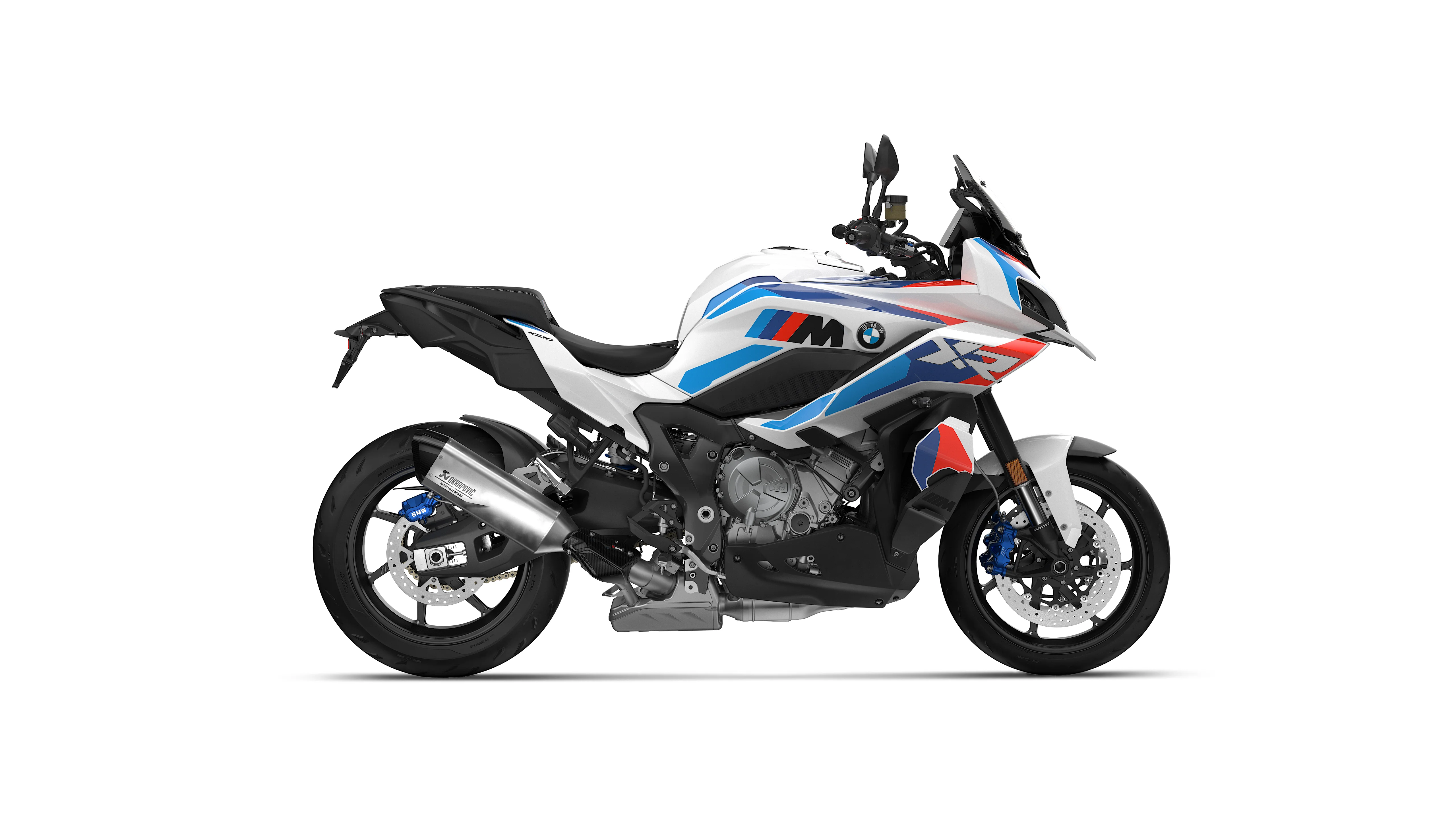 2026 BMW M 1000 XR right-side profile in Light White on a clean white background