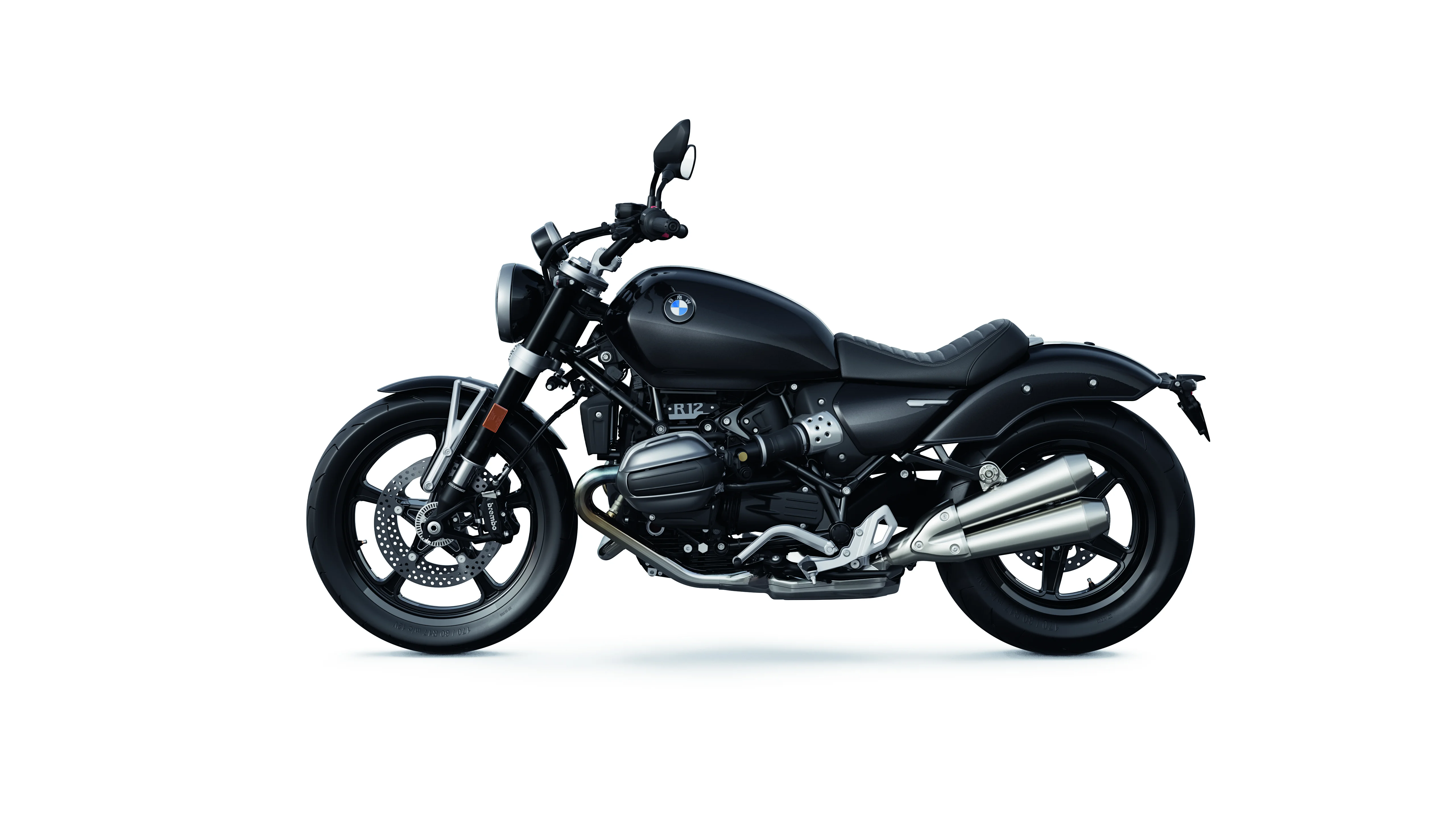 BMW R 12 Blackstorm Metallic left side profile on a white background.